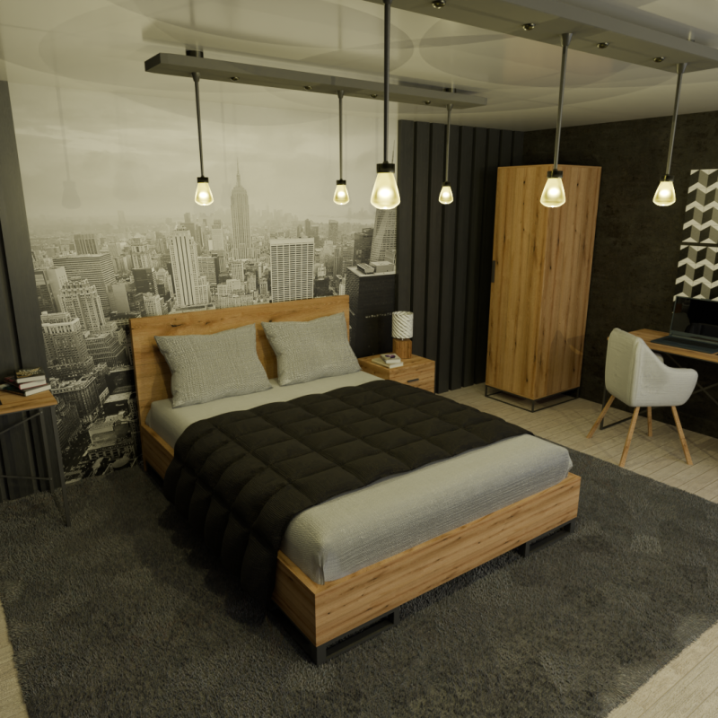 Bed Art in Head Ascet 3Dモデル .c4d .max .obj .3ds .fbx .stl .blend 