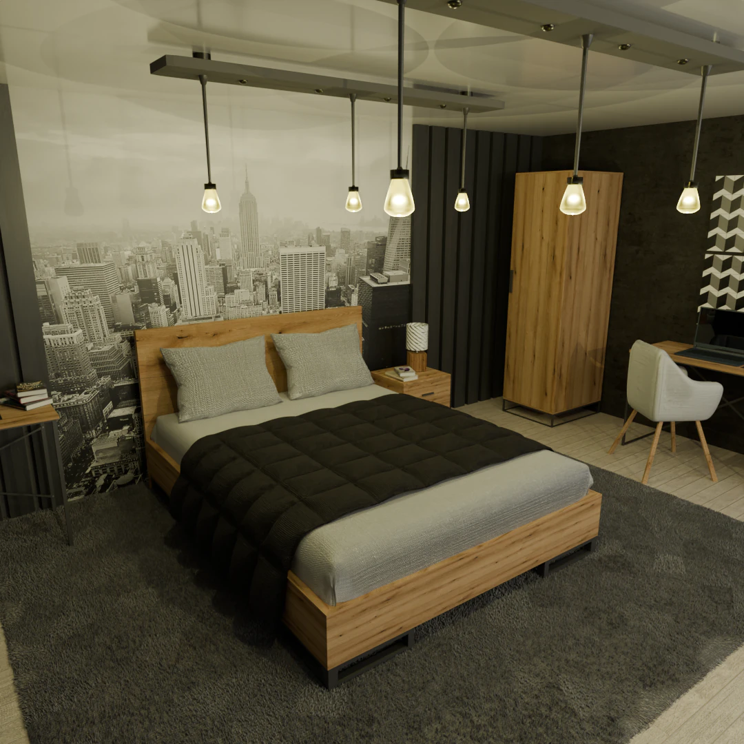 Bed Art in Head Ascet 3D Model .c4d .max .obj .3ds .fbx .stl .blend 