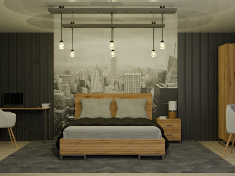 Bed Art in Head Ascet 3D Model