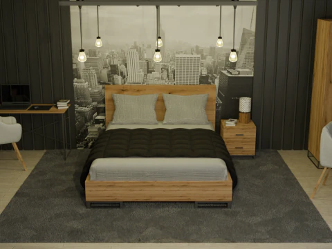 Bed Art in Head Ascet 3D Model