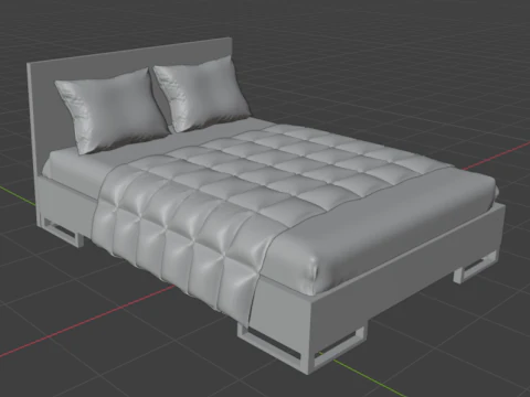 Bed Art in Head Ascet 3D Model