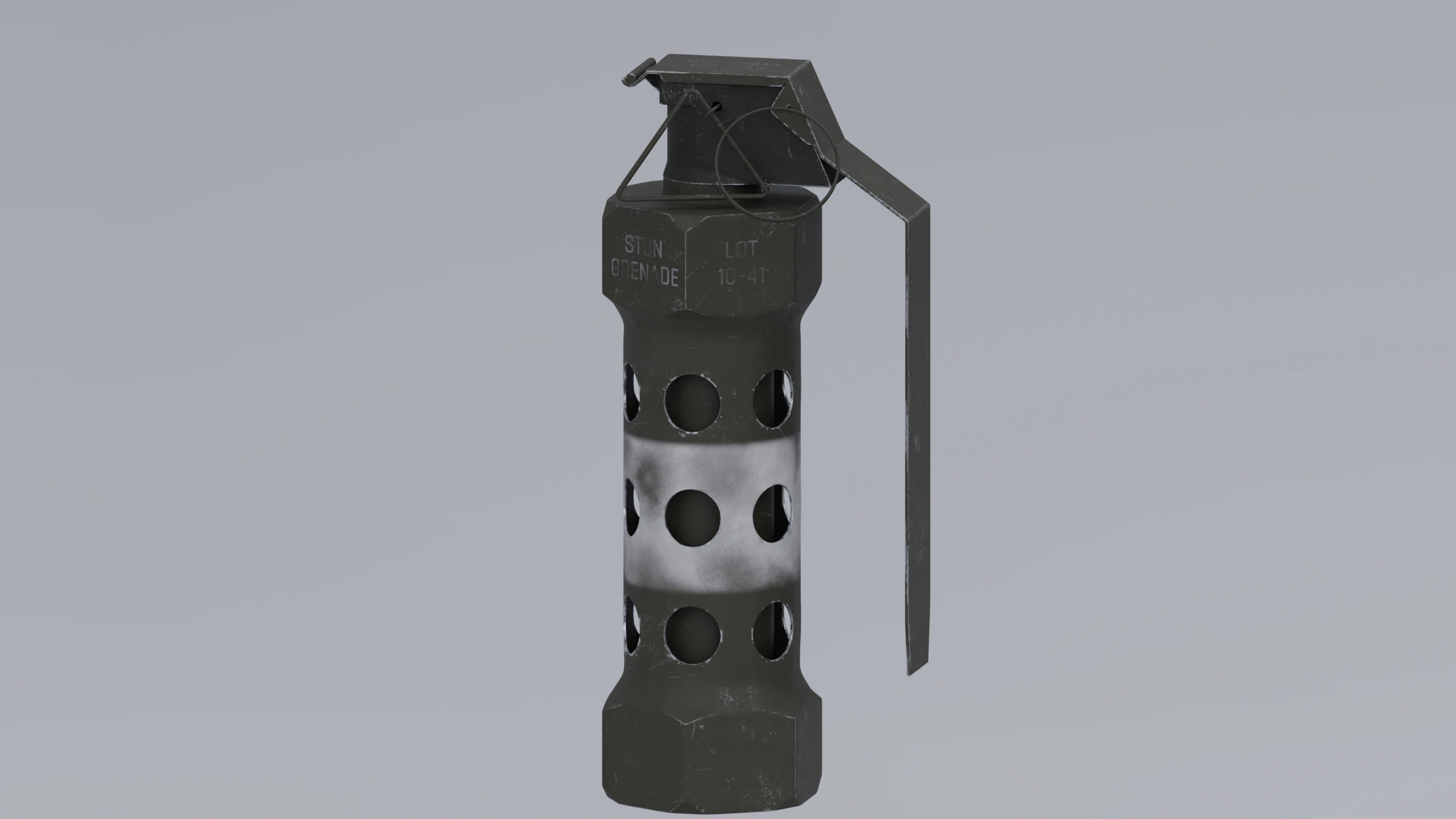 Granata stordente M84 vecchia Modello 3D .c4d .max .obj .3ds .fbx .stl .blend