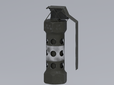 Stun grenade M84 old Model 3D