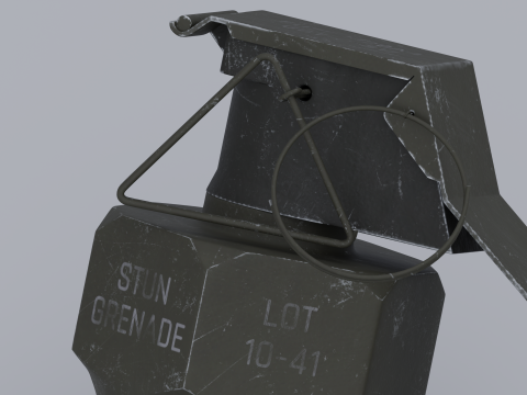Stun grenade M84 old 3D Model