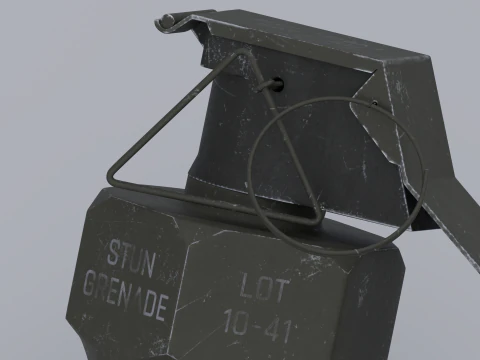 Granata stordente M84 vecchia Modello 3D