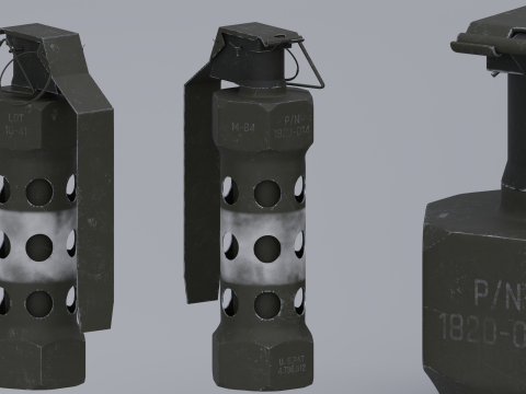 Stun grenade M84 old 3D Model
