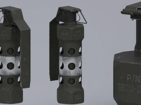 Granata stordente M84 vecchia Modello 3D