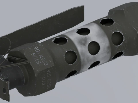 Granata stordente M84 vecchia Modello 3D