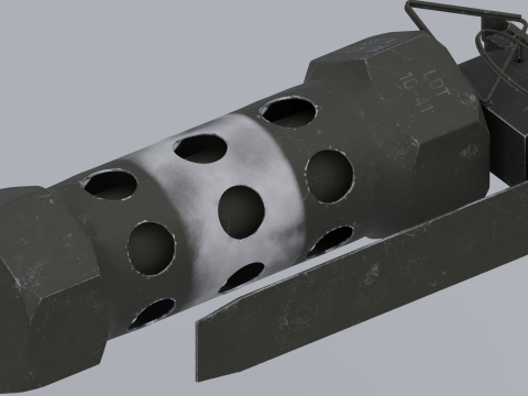 Stun grenade M84 old 3D Model