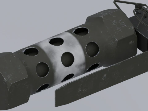 Granata stordente M84 vecchia Modello 3D