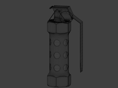Stun grenade M84 old 3D Model