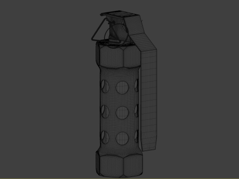 Stun grenade M84 old 3D Model