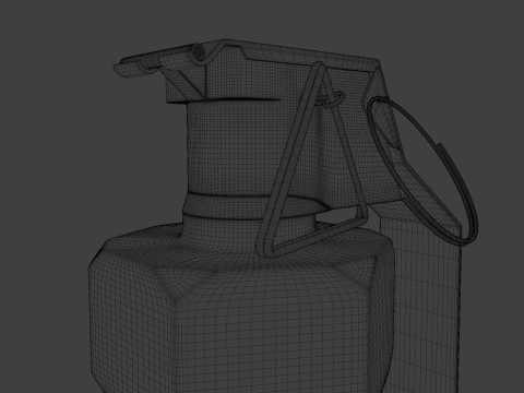 Stun grenade M84 old 3D Model