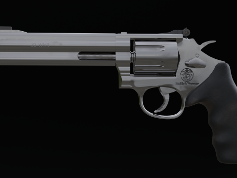 Smith Wesson revolver Modello 3D