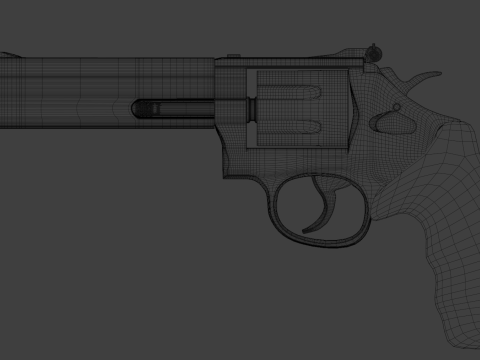 Smith Wesson revolver Modello 3D