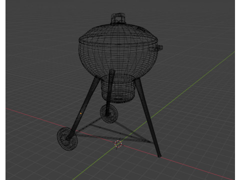 Charcoal BBQ Grill 3D Model