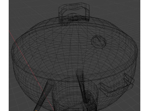 Houtskoolbarbecue 3D Model