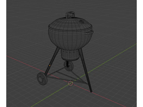 Houtskoolbarbecue 3D Model