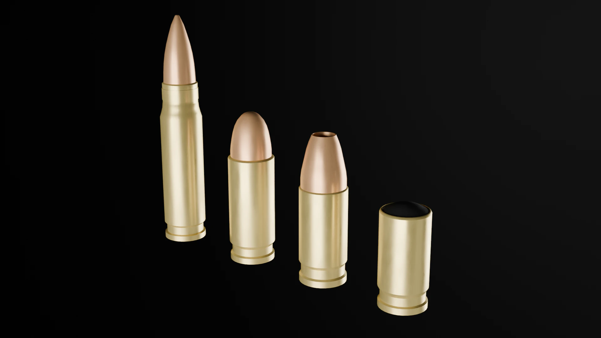 Conjunto 4 conchas Modelo 3D .c4d .max .obj .3ds .fbx .stl .blend 