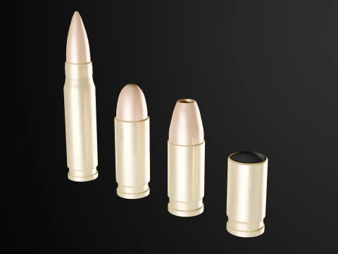 Conjunto 4 conchas Modelo 3D