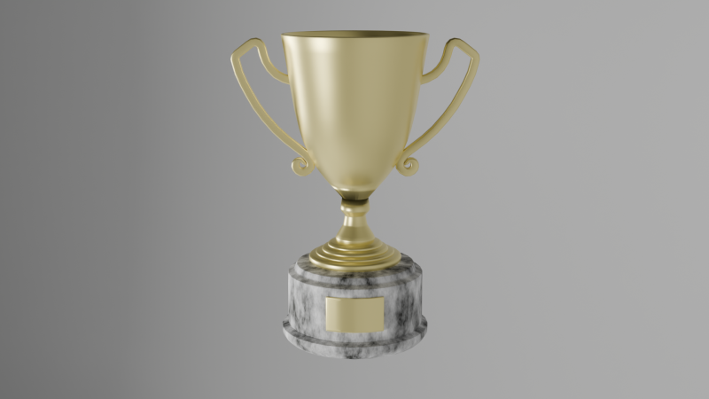 Trophy gold cup on a marble stand 3D-Modell .c4d .max .obj .3ds .fbx .stl .blend 