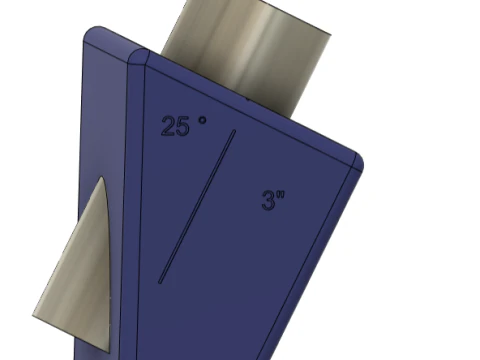 3 template for connecting exhaust pipes under 25 3D Model