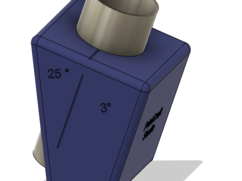 3 template for connecting exhaust pipes under 25 3D मॉडल