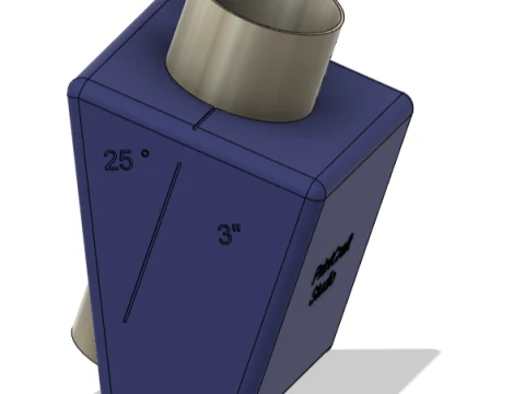 3 template for connecting exhaust pipes under 25 3D Model