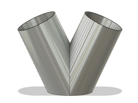 3 template for connecting exhaust pipes under 25 3D Model