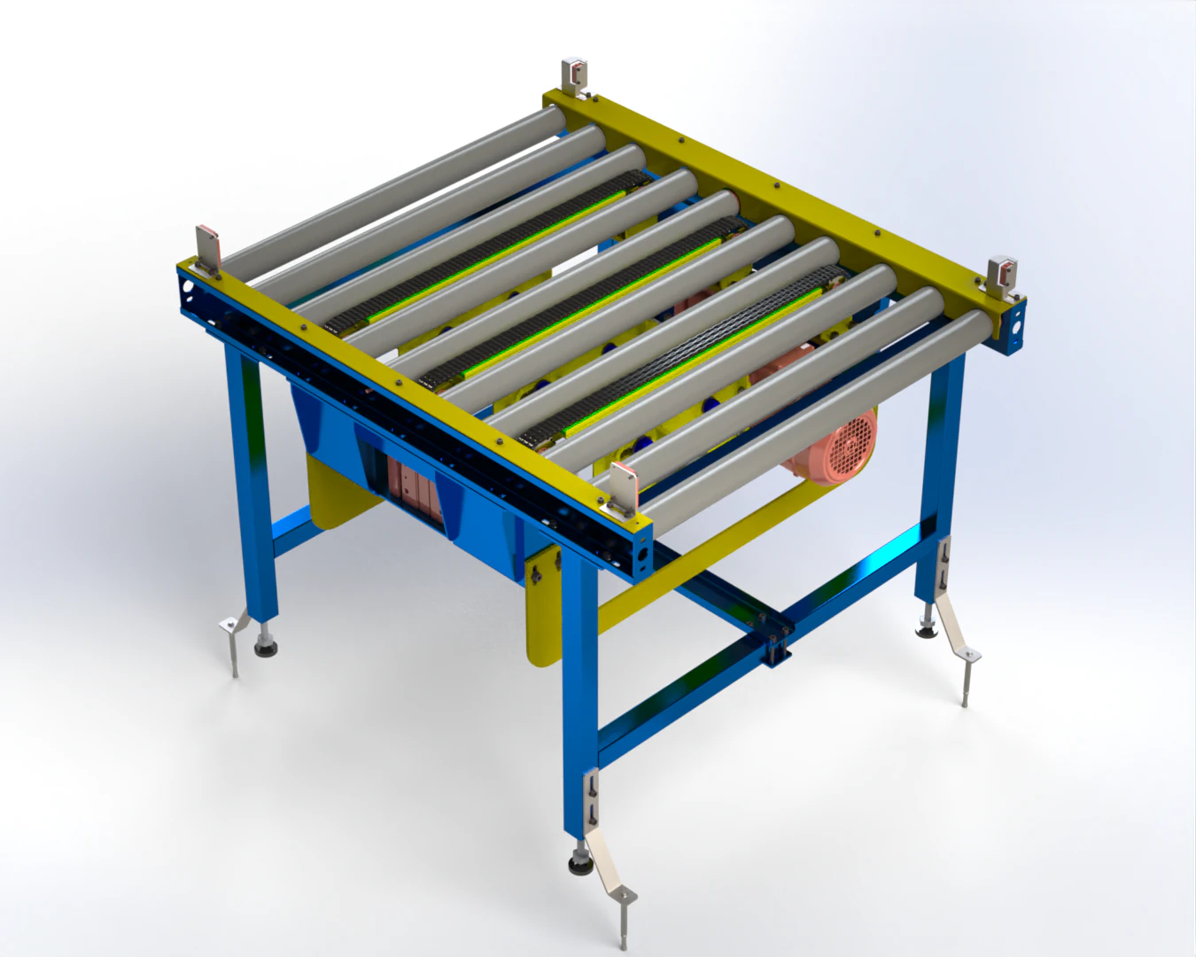 Transfer conveyor 3D Model .c4d .max .obj .3ds .fbx .stl .blend 
