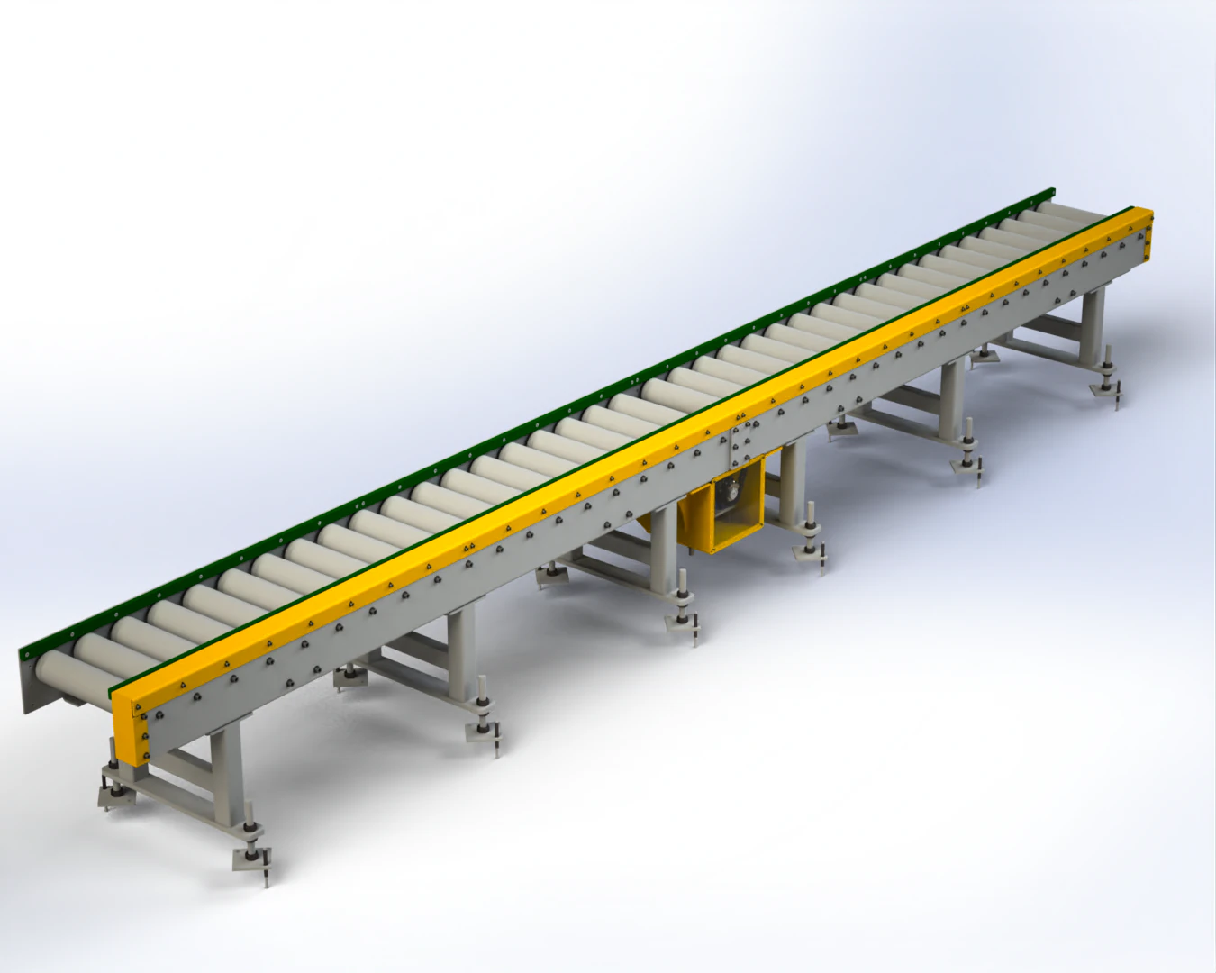 ROLL CONVEYOR 3D Model .c4d .max .obj .3ds .fbx .stl .blend 