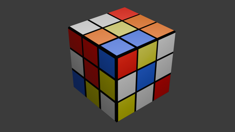 Rubix Cube 3D Model .c4d .max .obj .3ds .fbx .stl .blend 