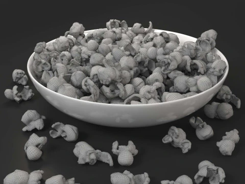 Chips-Cheetos-popcorn-snack-Cheese Puff 3D Model