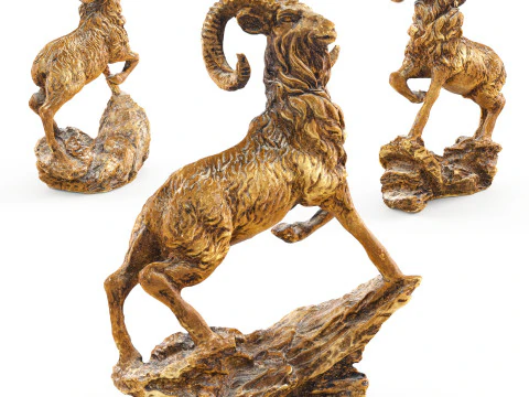 Escanea 3 estatuas doradas Modelo 3D