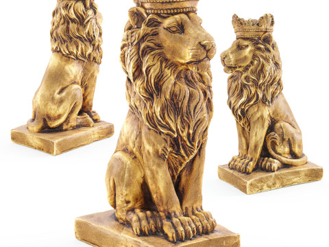 Scan 3 golden statues Modelo 3D