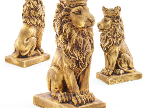 Scan 3 golden statues 3D Model