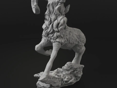Goat statue 3D Print Model