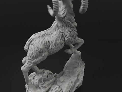 Goat statue 3D Print Model