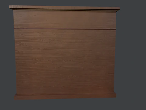 Antique dresser low-poly 3D Model