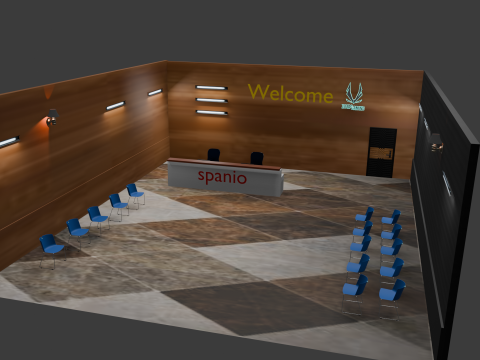 Reception area 3D मॉडल