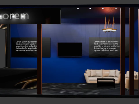 Exhibition booth 3D Model