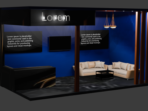 Exhibition booth 3D Модель