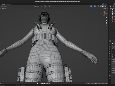 Realistic Military African Female Soldier Modelo 3D