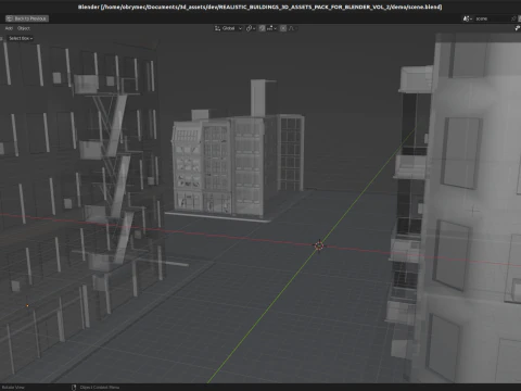 50 Realistic Buildings 3D Assets Pack For Blender Vol 2 3D Model