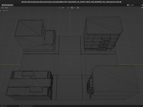 Realistic Buildings 3D Assets Pack For Blender Vol 2 3D 模型
