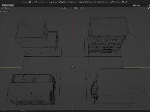 50 Realistic Buildings 3D Assets Pack For Blender Vol 2 3D Model