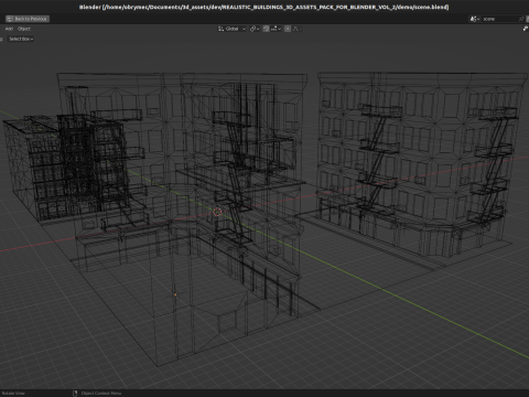 Realistic Buildings 3D Assets Pack For Blender Vol 2 3D 模型