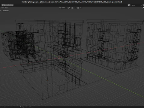 50 Realistic Buildings 3D Assets Pack For Blender Vol 2 3D Model