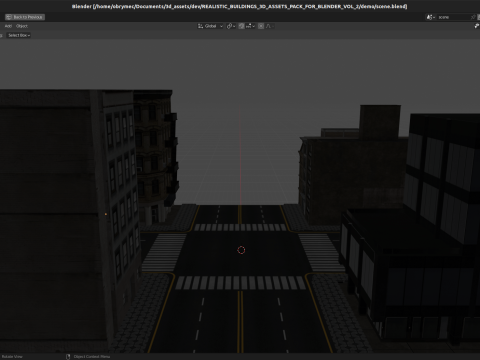 Realistic Buildings 3D Assets Pack For Blender Vol 2 3D 模型