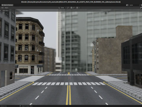 50 Realistic Buildings 3D Assets Pack For Blender Vol 2 3D Model